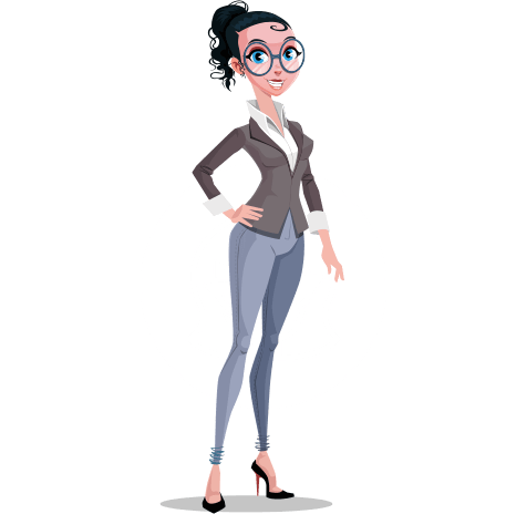 Modern Flat Business Woman Puppet